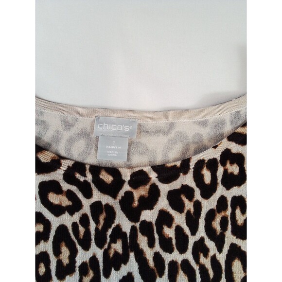 Women's Chico Leopard Print Blouse/Top Size 1 - Picture 8 of 15